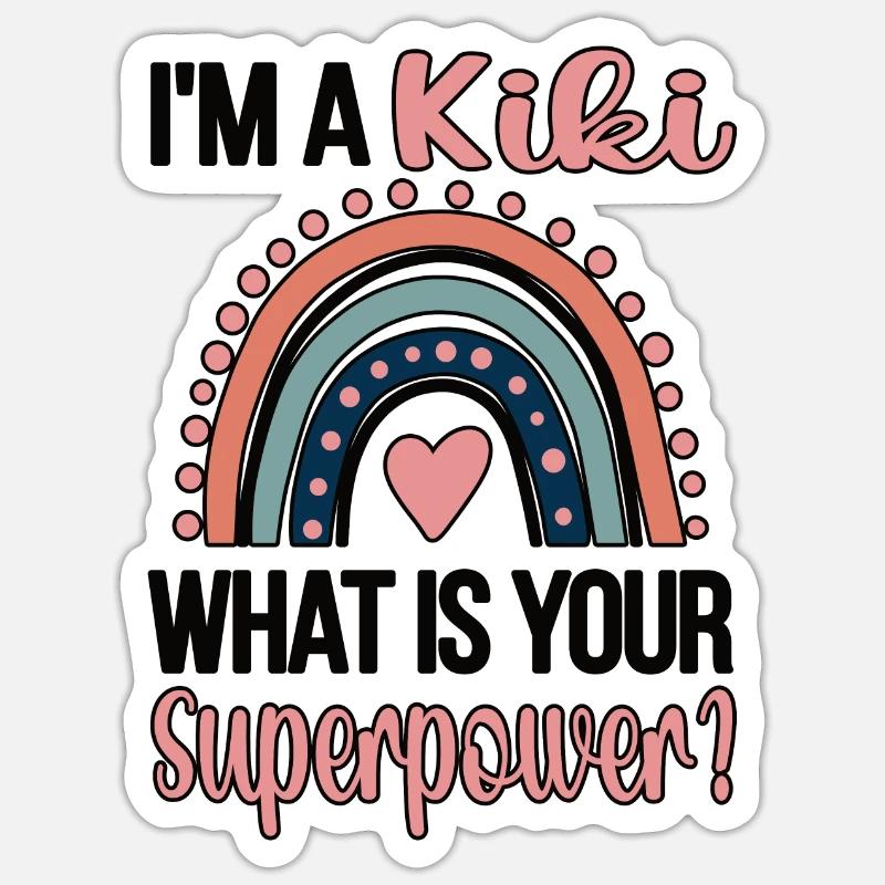 Kiki Oma Muttertag Geschenk Kiki Großmutter Süß Sticker Größe S (10 x 10 cm)