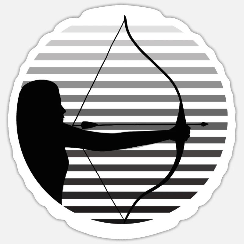 Archery Archery Archery Bow Bow Sticker size S (10 x 10 cm)