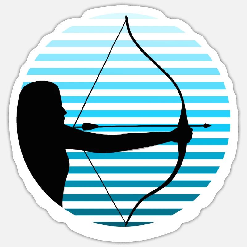 Archery Archery Archery Bow Bow Sticker size S (10 x 10 cm)