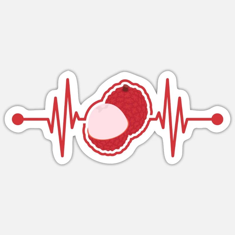Lychee - Sticker size S (10 x 10 cm) - white matte