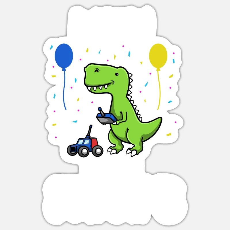 Ich bin schon 3 Dino - Sticker Größe S (10 x 10 cm) - Mattweiß
