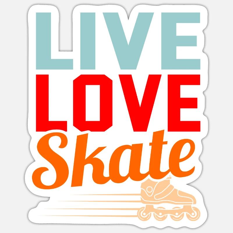 Inline skating - Sticker size S (10 x 10 cm) - white matte