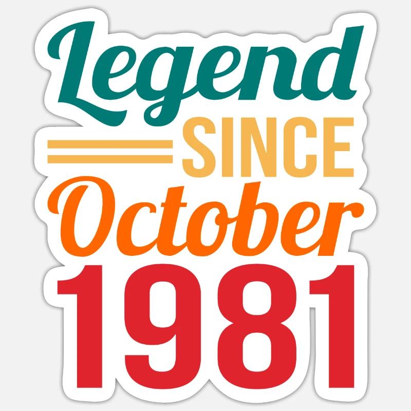 1981 - Sticker size S (10 x 10 cm) - white matte