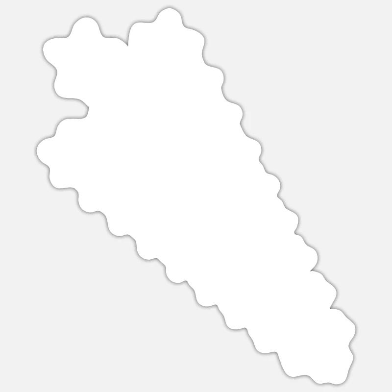 Queue étoilée en blanc Sticker taille S (10 x 10 cm)