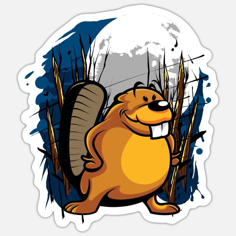 Bieber - Sticker taille S (10 x 10 cm) - blanc mat