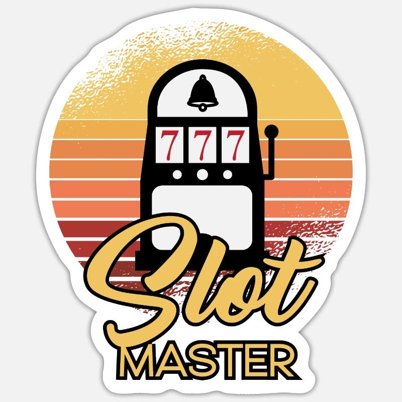 Slot Machine Master - Sticker size S (10 x 10 cm) - white matte