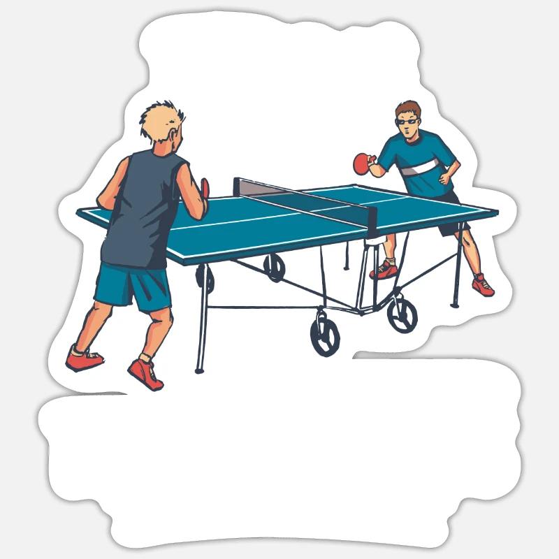 Table tennis - Sticker size S (10 x 10 cm) - white matte