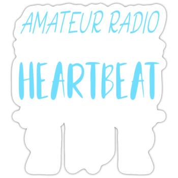 Amateur Radio Radio Radio Radio Radio Amateur Vintage - Sticker taille S (10 x 10 cm) - blanc mat - Devant