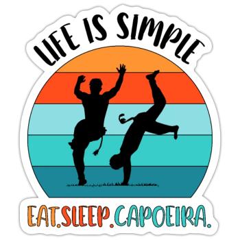 Capoeira - Sticker size S (10 x 10 cm) - white matte - Front