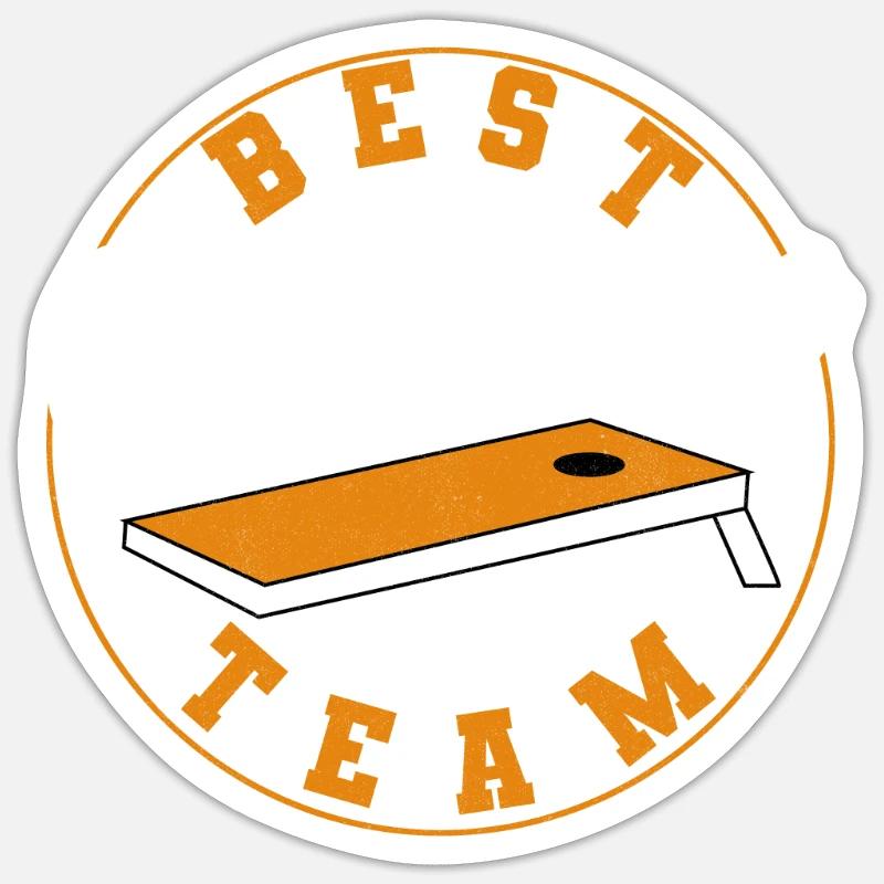 Best Cornhole Team Cornhole Sticker Größe S (10 x 10 cm)