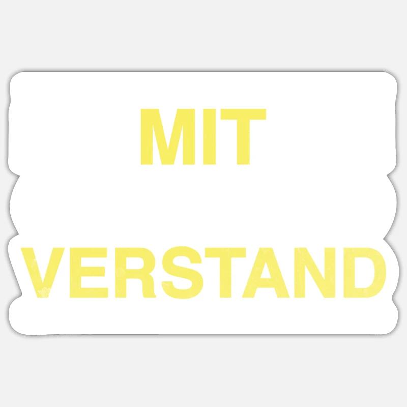 Mit Gips und Verstand. - Sticker Größe S (10 x 10 cm) - Mattweiß