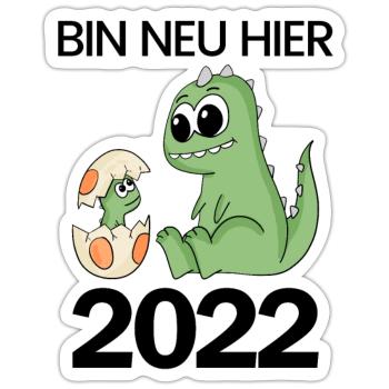 Baby Geburt 2022 - Sticker Größe S (10 x 10 cm) - Mattweiß - Vorne