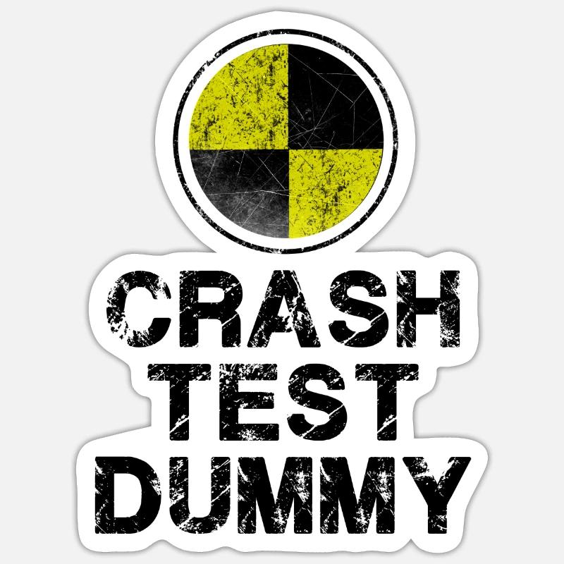 Crash Test - Mannequin - Sticker taille S (10 x 10 cm) - blanc mat