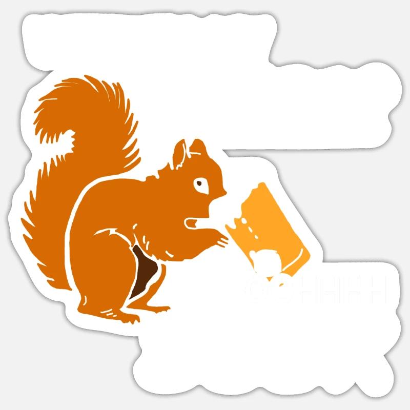 Squirrel - Sticker size S (10 x 10 cm) - white matte