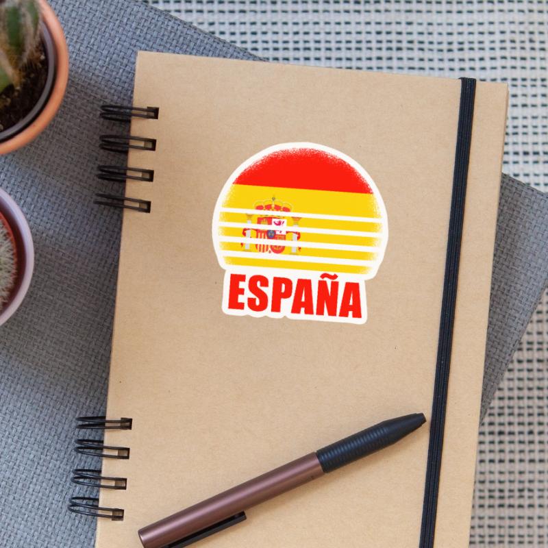 Espagne Drapeau espagnol USA Majorque Madrid Ameri Sticker taille S (10 x 10 cm)