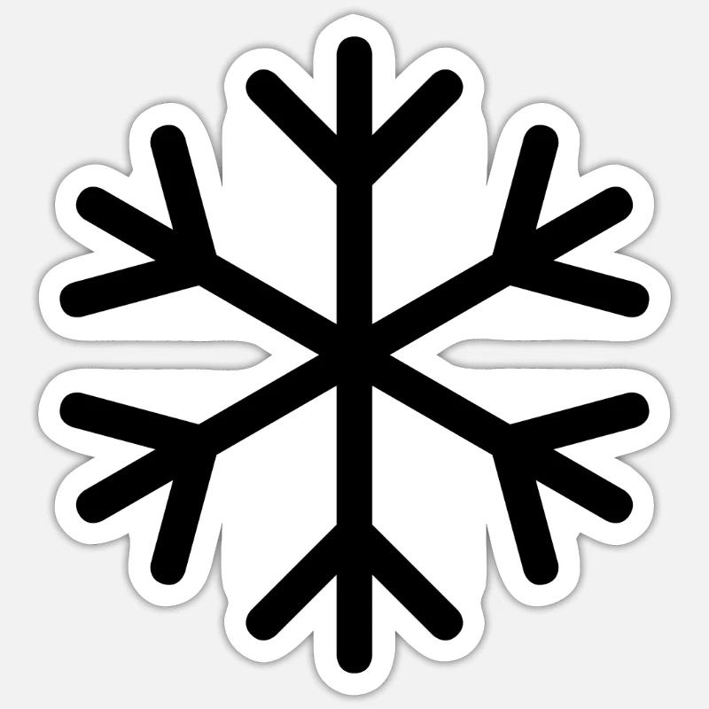 Snowflake - Sticker size S (10 x 10 cm) - white matte