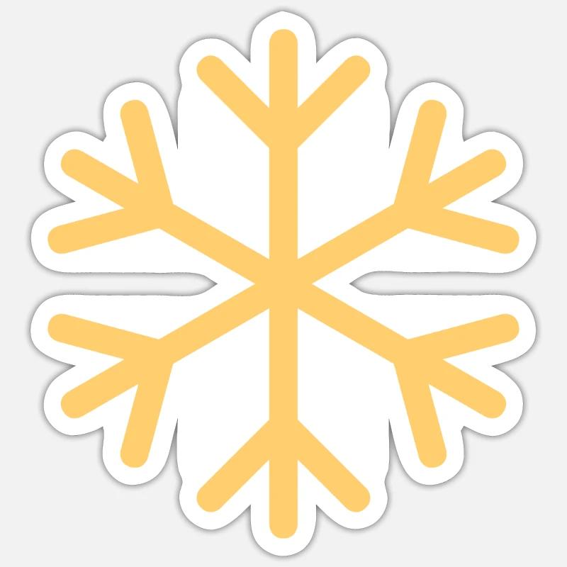 Snowflake - Sticker size S (10 x 10 cm) - white matte