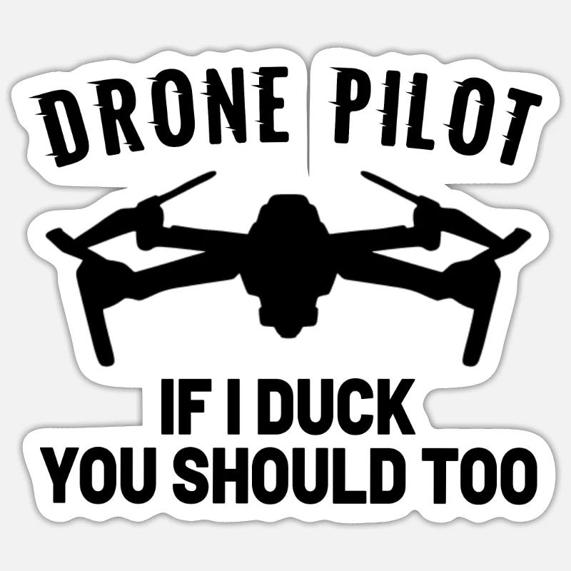 DRONE PILOT: I would rather be flying Sticker Größe S (10 x 10 cm)