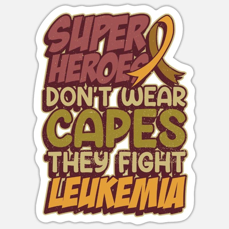 Superhelden bekämpfen Leukämie - Sticker Größe S (10 x 10 cm) - Mattweiß