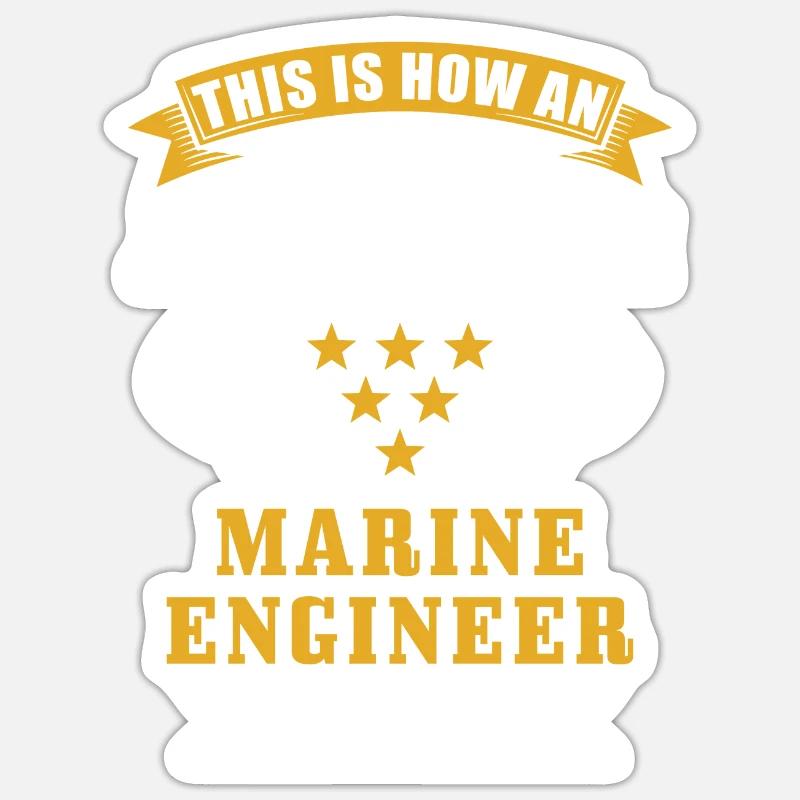 Don d’ingénieur naval - Sticker taille S (10 x 10 cm) - blanc mat