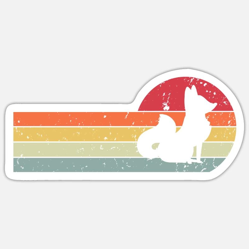 Fuchs - Sticker Größe S (10 x 10 cm) - Mattweiß
