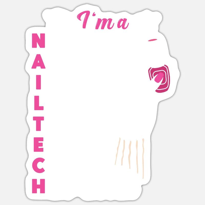 Nail Tech Devis Travail Ongle Uniforme - Sticker taille S (10 x 10 cm) - blanc mat