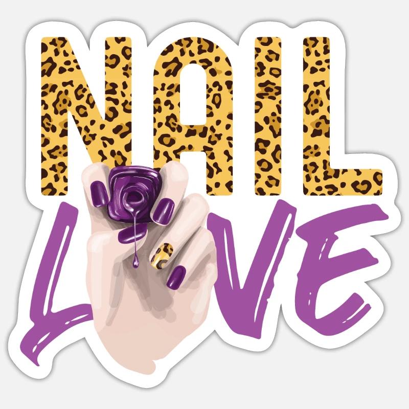 Nail Tech Quote Work Uniform Nail - Sticker Größe S (10 x 10 cm) - Mattweiß
