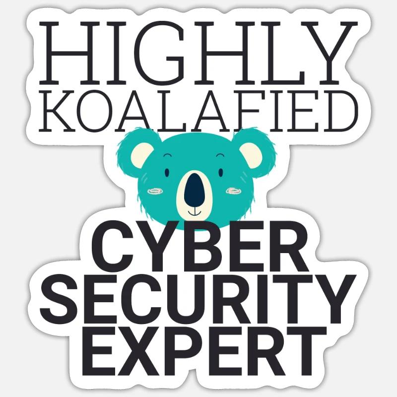 "Cybersecurity Expert Koalafied | Cybersecurity" Sticker Größe S (10 x 10 cm)