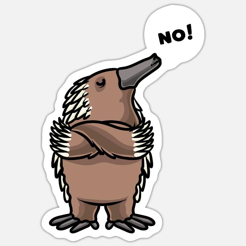Echidna Echidna Hérisson à bec Sticker taille S (10 x 10 cm)