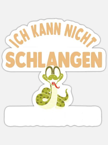 Schlange Hausschlange Schlangen - Sticker Größe S (10 x 10 cm) - Mattweiß