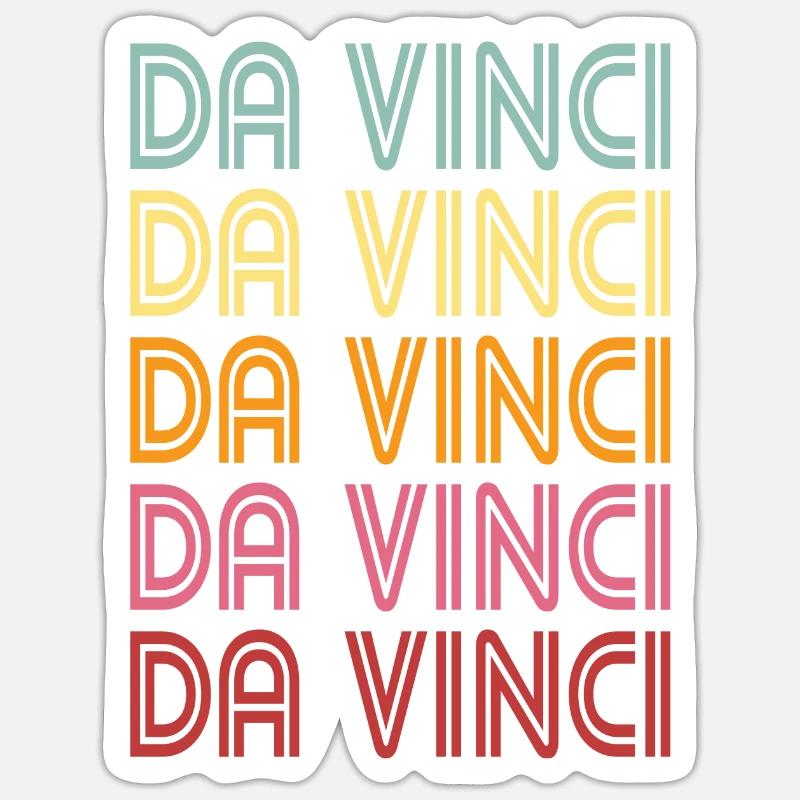 Leonardo Da Vinci - Sticker size S (10 x 10 cm) - white matte