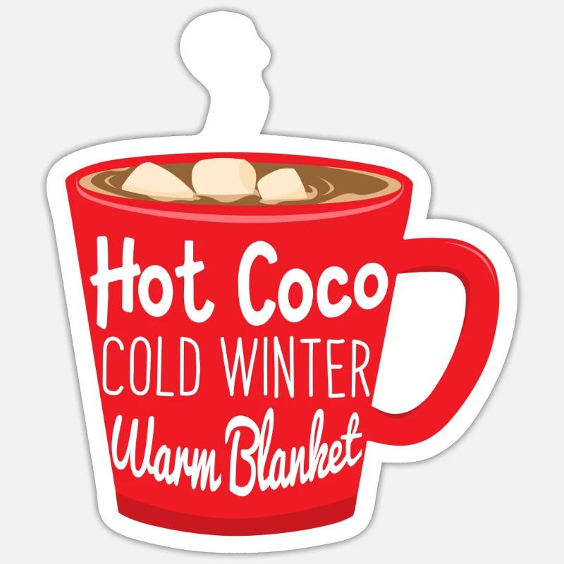 Warm Coco - Sticker Größe S (10 x 10 cm) - Mattweiß
