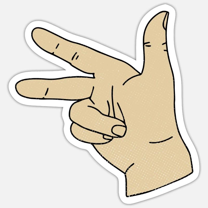 Three Finger Rule Physics Physicist Gift Sticker size S (10 x 10 cm)