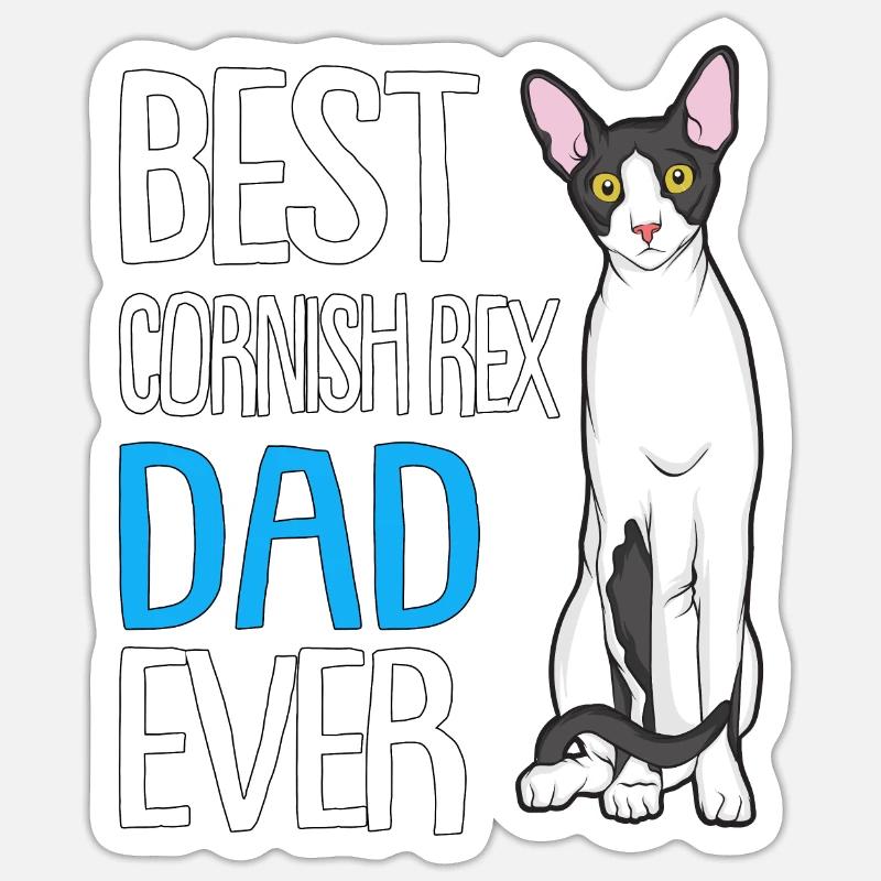 Cornish Rex Mama Papa Cat Mom | Cornish Rex Sticker size S (10 x 10 cm)