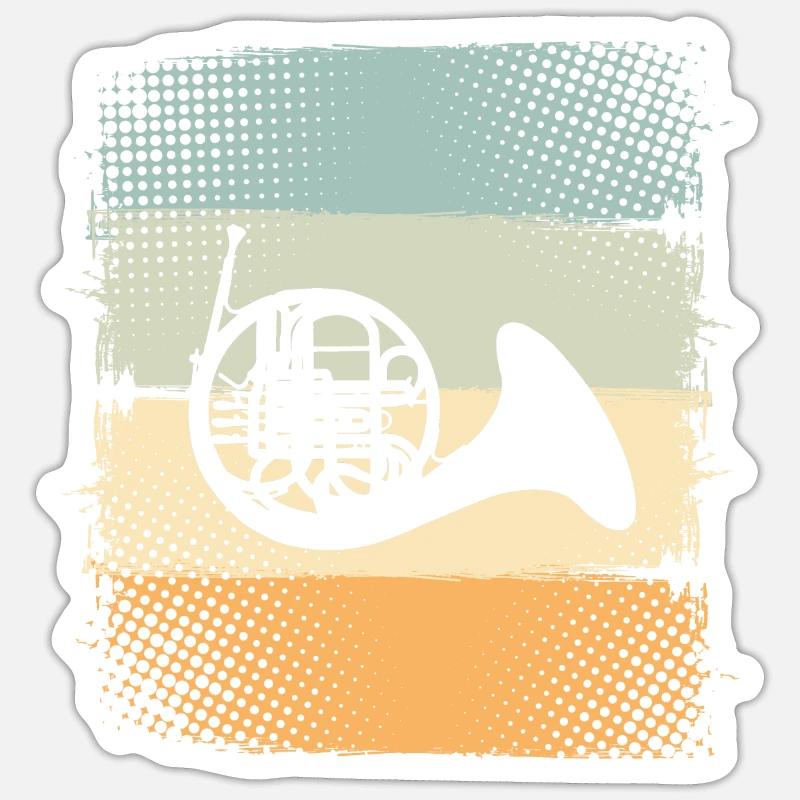 Bugle - Sticker size S (10 x 10 cm) - white matte