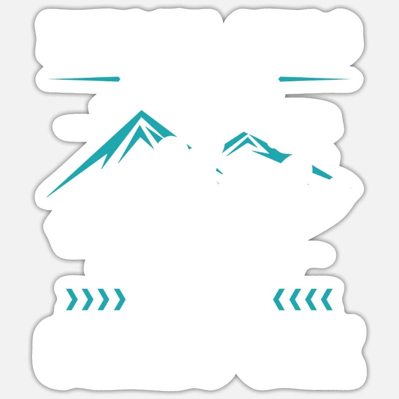 Ski - Sticker taille S (10 x 10 cm) - blanc mat