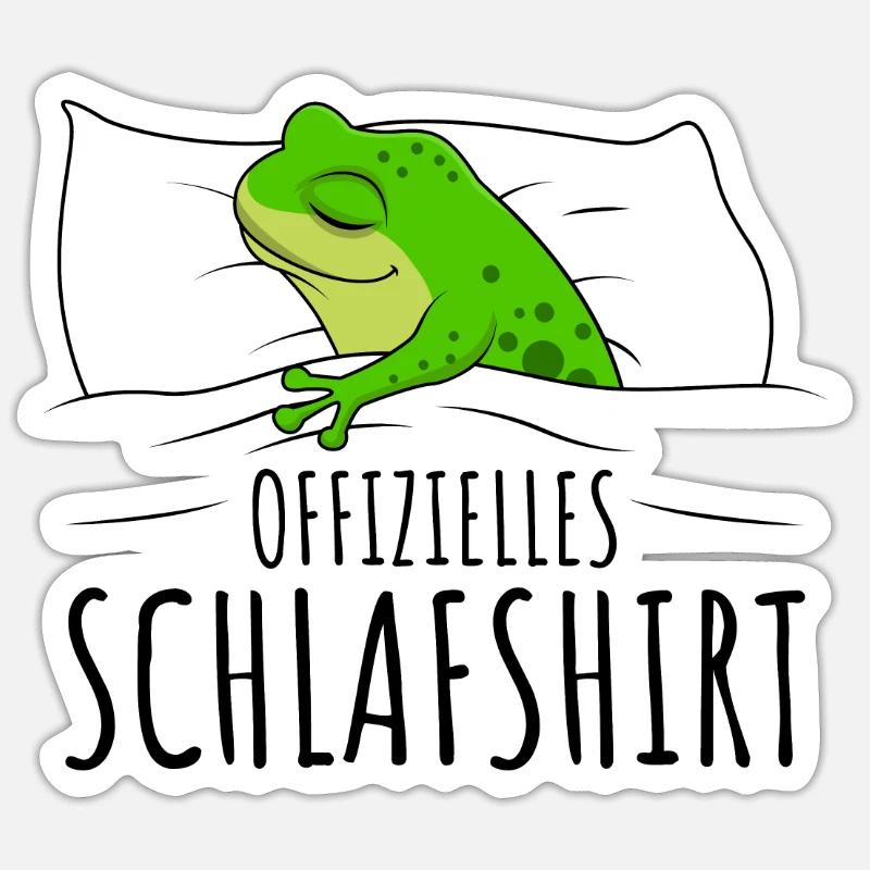 Frosch - Sticker Größe S (10 x 10 cm) - Mattweiß