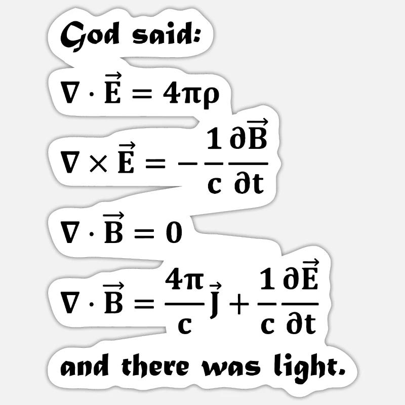 Physics Formula Equations Physicist Gift - Sticker size S (10 x 10 cm) - white matte