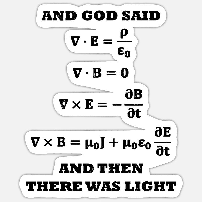 Physics Formula Equations Physicist Gift Sticker size S (10 x 10 cm)