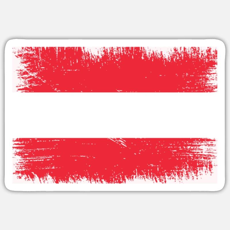 Drapeau de l’Autriche Sticker taille S (10 x 10 cm)