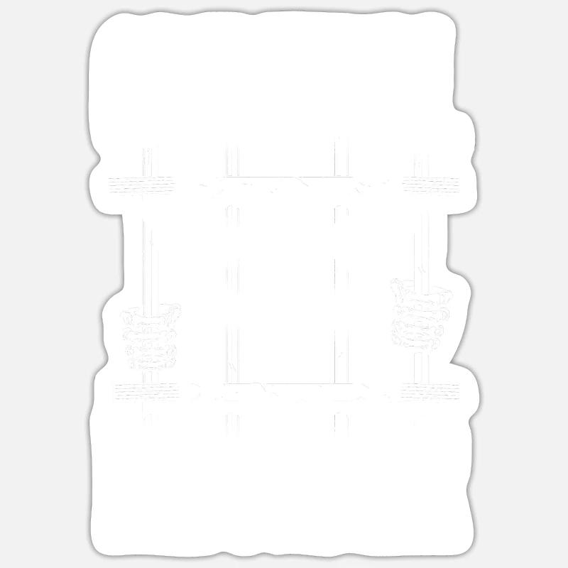 Correctional Officer Cuffs - Sticker Größe S (10 x 10 cm) - Mattweiß