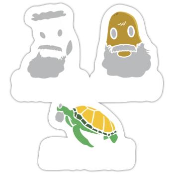 Philosophy of Socrates Plato Aristotle - Sticker size S (10 x 10 cm) - white matte - Front