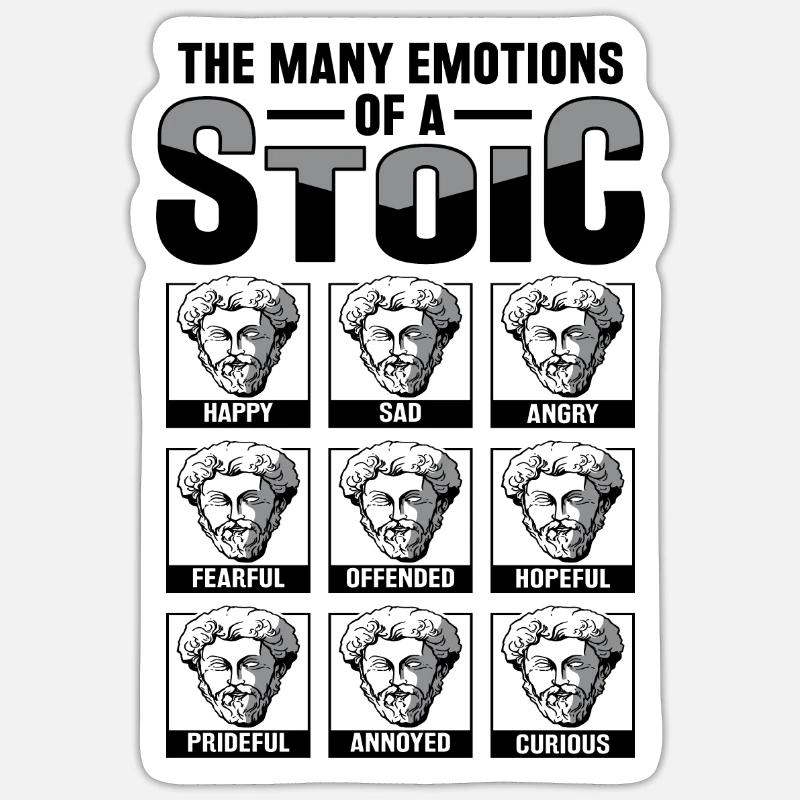 Stoic philosopher Marcus Aurelius Stoic Sticker size S (10 x 10 cm)