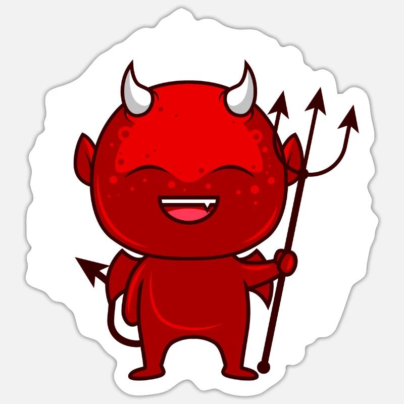 Little Devil Satan Antichrist Sticker size S (10 x 10 cm)