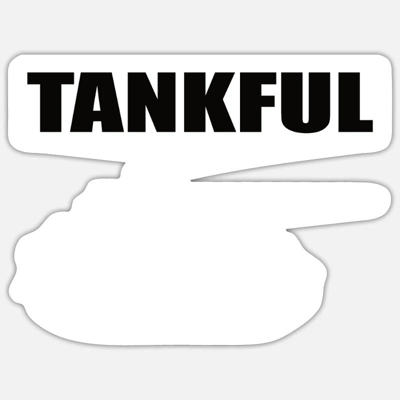 Panzer Tankful Panzerfahrer - Sticker Größe S (10 x 10 cm) - Mattweiß
