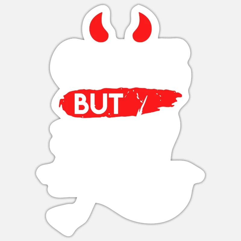 Satan Devil Cute but Evil Sticker size S (10 x 10 cm)