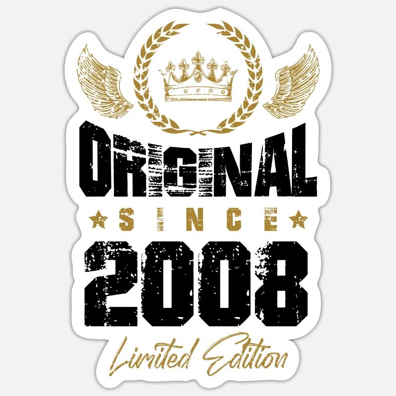 Édition limitée 2008 - Sticker taille S (10 x 10 cm) - blanc mat