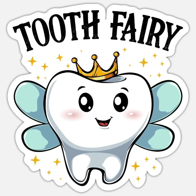 Fée des dents - Sticker taille S (10 x 10 cm) - blanc mat