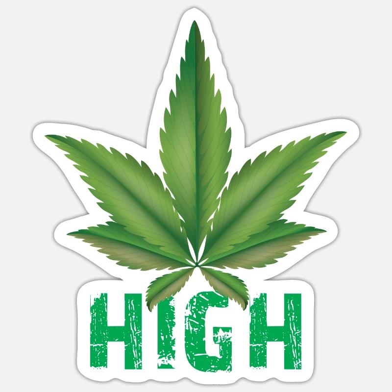 Hemp - Sticker size S (10 x 10 cm) - white matte