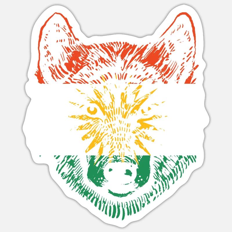 Kurdistan Kurde Kurden Kurdisch - Sticker Größe S (10 x 10 cm) - Mattweiß